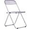 Isl Furnishings The Lux Modern Acrylic-Like Folding Chair 2, Transparent/Silver Ch59DC-2PK-AR01-PC10 - alternate 3